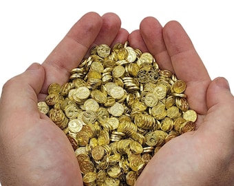 1000 Gold DnD Metal Game Coins, TTRPG Accessories, Currency for Wyrmspan, Dungeons and Dragons & Tabletop RPG Games, Board Game Token