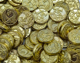 500 monedas de oro para juegos de DnD, accesorios para juegos de rol de mesa, moneda para Wyrmspan, Dungeons and Dragons y juegos de rol de mesa, ficha para juegos de mesa