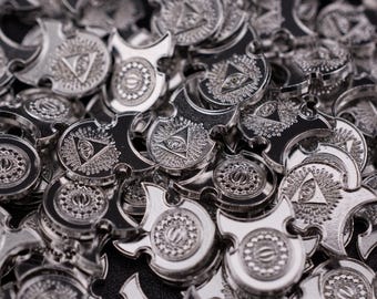 1000 Platinum Metal Coins, TTRPG Accessories, Dungeons and Dragons Currency, Board Game Token