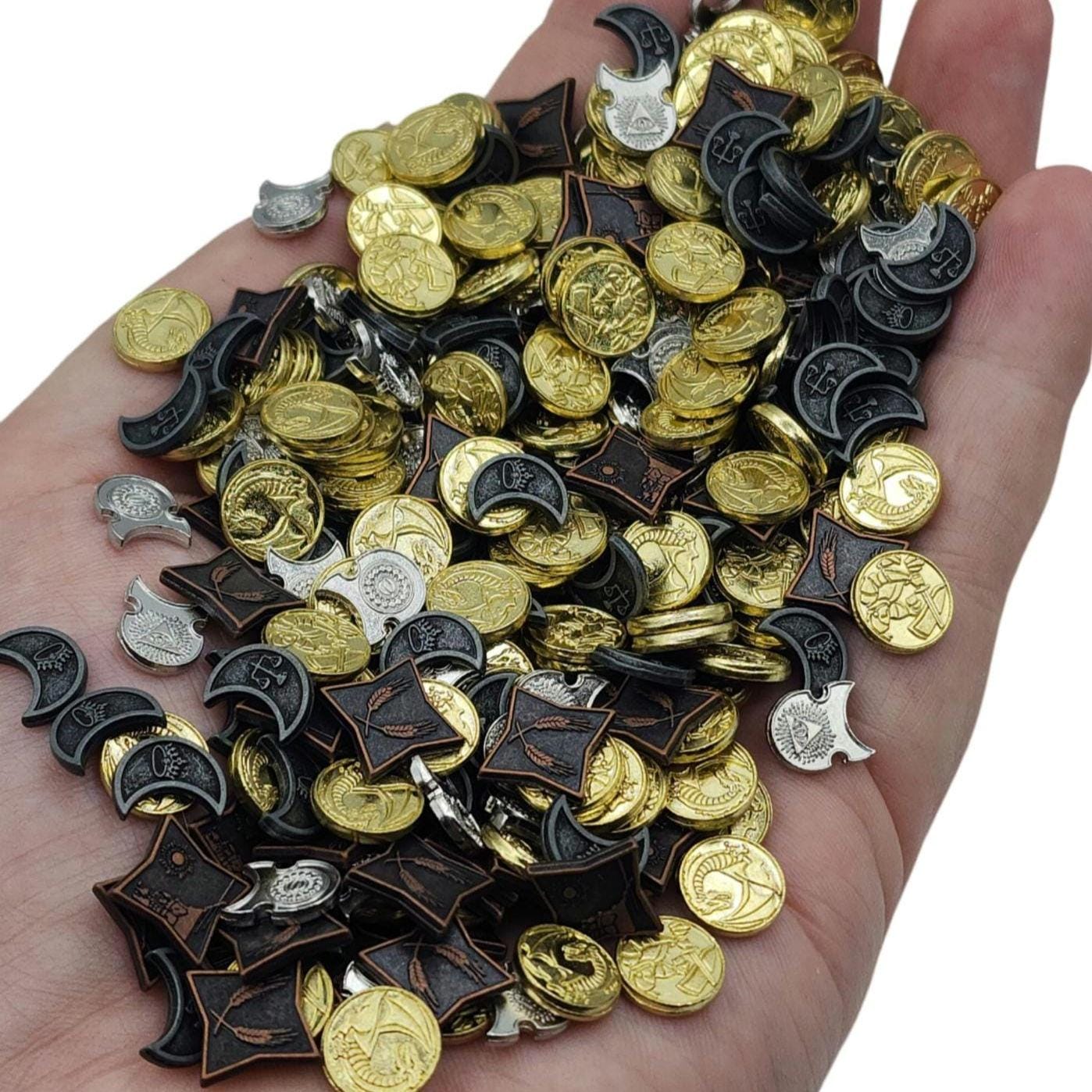 500 Mixed Dnd Metal Game Coins, TTRPG Accessories, Currency for ...
