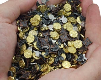 1000 Mixed DnD Metal Game Coins, TTRPG Accessories, Currency for Wyrmspan, Dungeons and Dragons & Tabletop RPG Games, Board Game Token