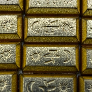 20 Gold Ingots, DnD Metal Game Coins, TTRPG Accessories, Dungeons and Dragons & Tabletop RPG Games, Board Game Token Upgrades