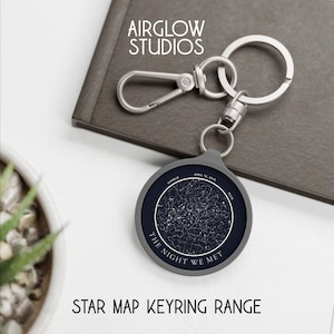 Portachiavi personalizzato con mappa stellare, regalo speciale per anniversario, portachiavi cielo notturno, regalo di nozze, etichetta portachiavi costellazione
