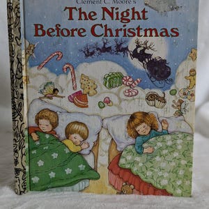 Vintage 1985 LITTLE GOLDEN BOOKS The Night Before Christmas