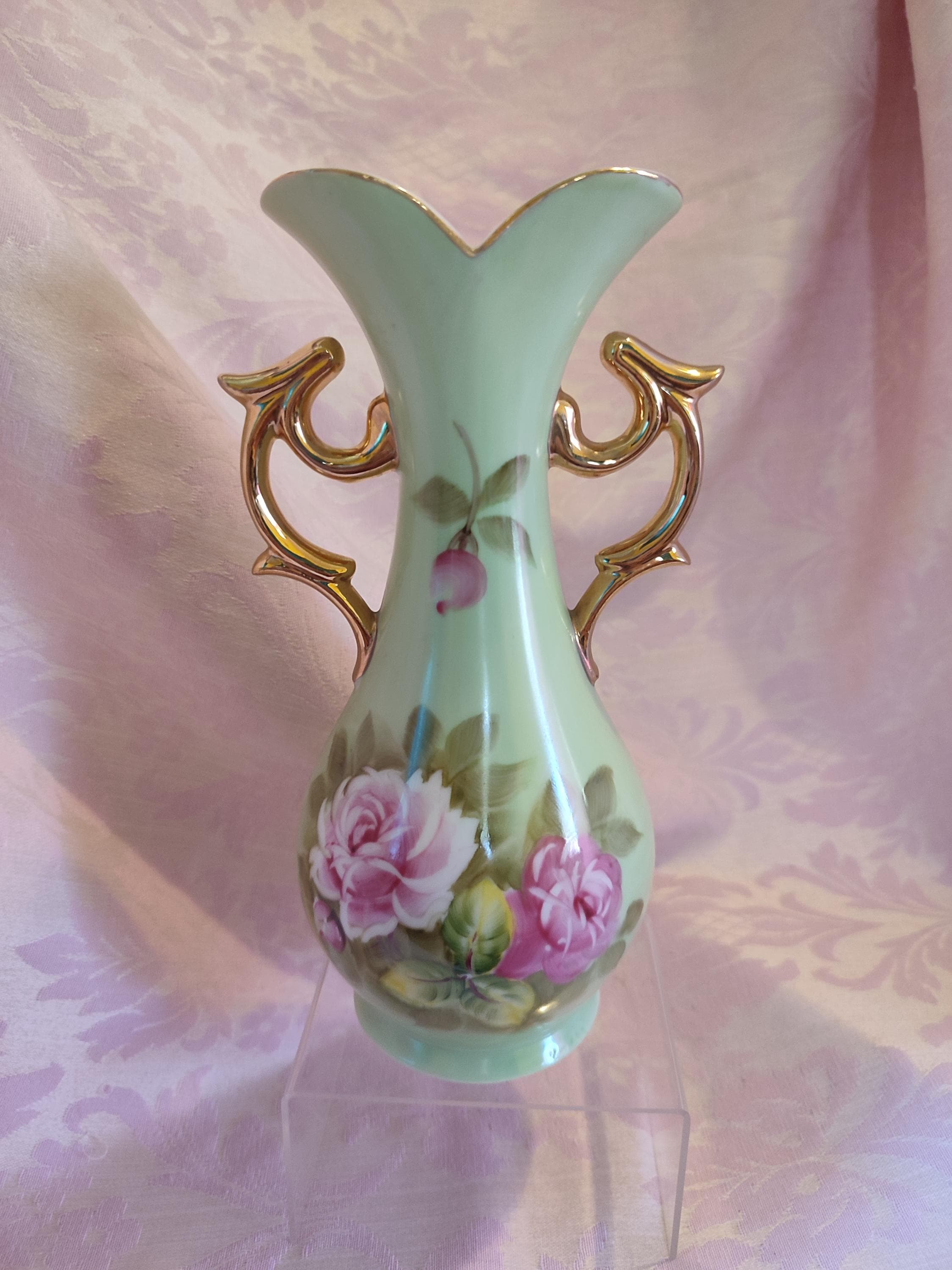 Limoges Roses Vase - Etsy