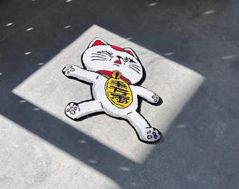 Handmade Lucky Cat Rug, 3D carpet, Anime Home Decor