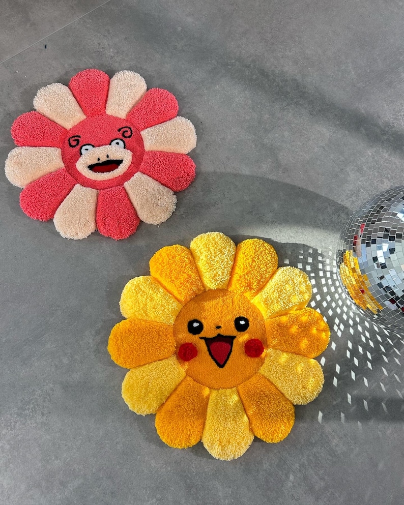 Fluffy Flower Rug Handmade Custom 3D - Etsy