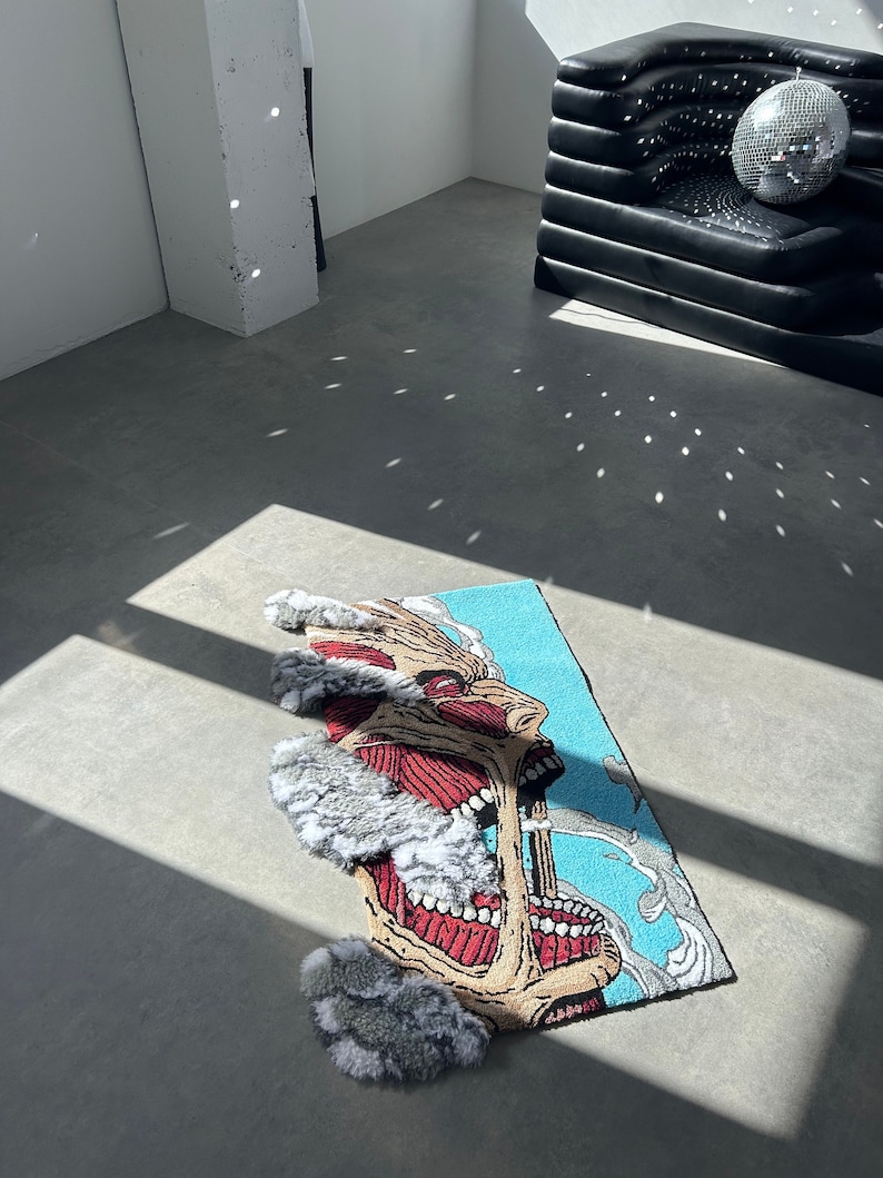 Handmade 3D Titan Rug: Anime Home Decor - Etsy