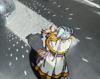 Handmade Anime Girl Rug: Custom Carpet, Home Decor