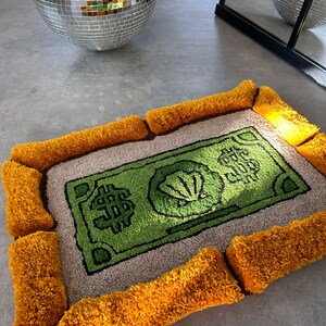 Handmade First Dollar Rug: 3D Cartoon Yarn Rug - Etsy