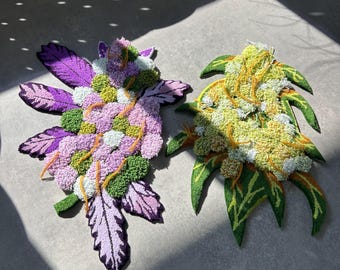 3D Flower Tufted Rug,  Handmade Natural Carpet