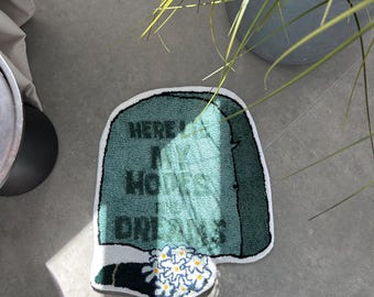 Handmade Cartoon Rug, Custom carpet, Funny gift