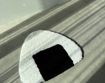Onigiri sushi Handmade Rug,  Fluffy carpet, Cozy Home Decor