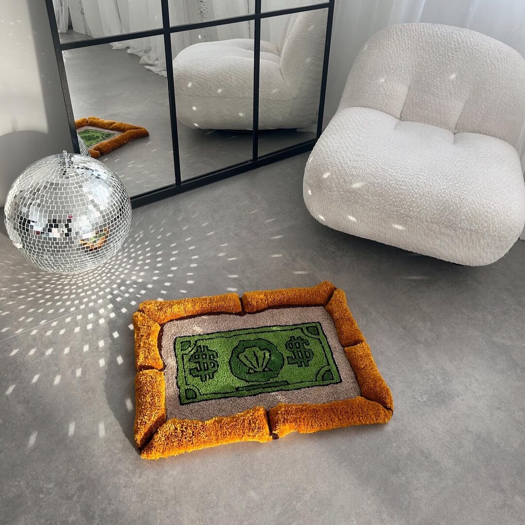 Handmade First Dollar Rug: 3D Cartoon Yarn Rug - Etsy