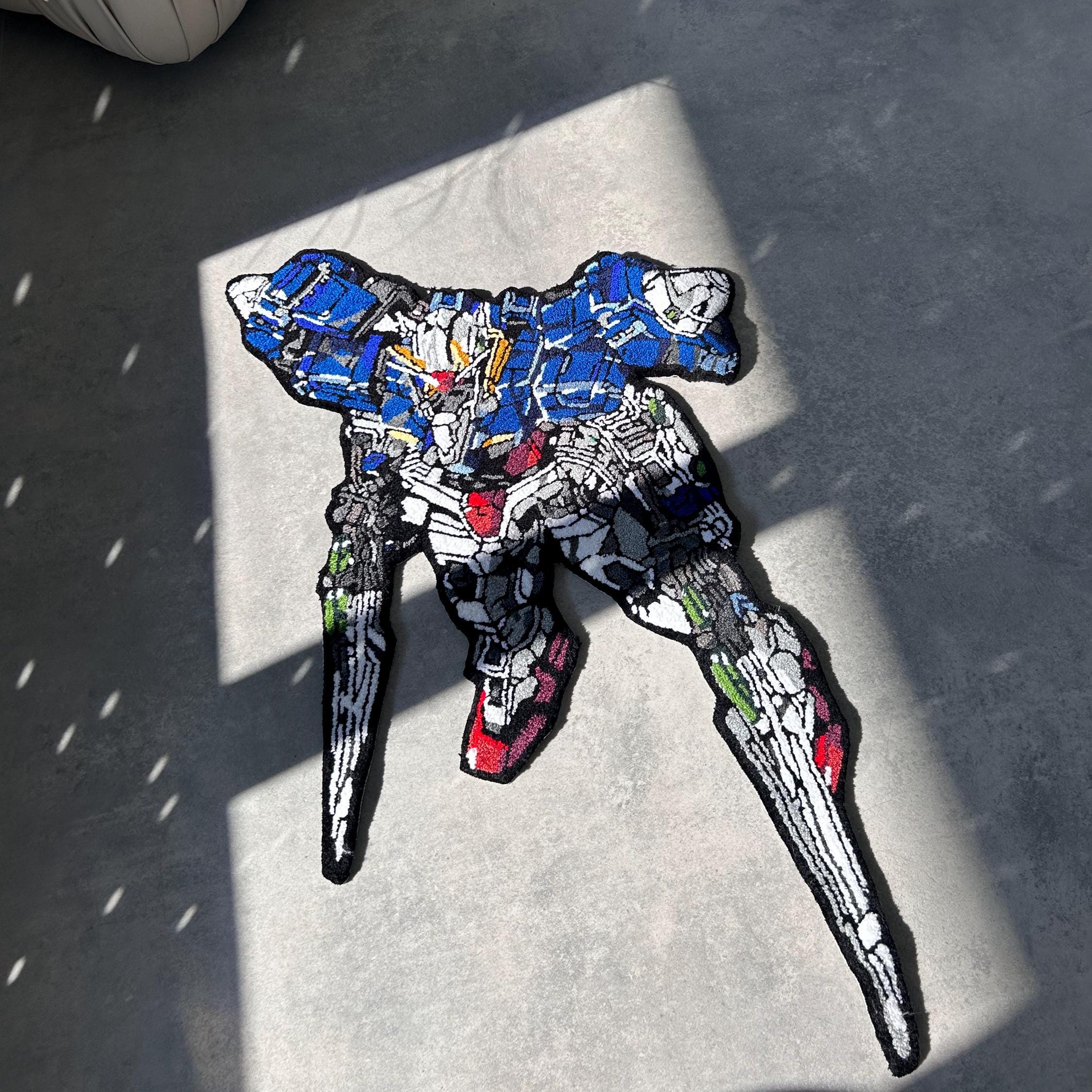 Handmade Anime Robot Rug, Custom 3D carpet, Mecha Character Decor