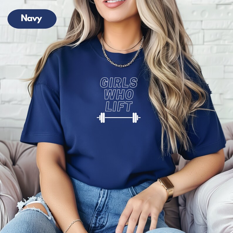 T-shirt för tjejer som lyfter, gymtröja för starka kvinnor, motivationskläder för träning, fritidskläder, bomull bild 6