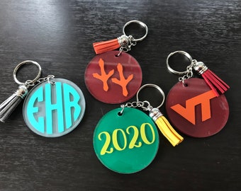 Personalized Acrylic Keychain, Luggage Tag, Book bag Tag