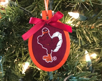 Virginia Tech Embroidery Hoop Ornament