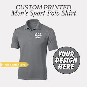 Custom Printed Personalized Polo Shirt for Men & Women - Custom Business Logo, Monogrammed Team Polo&#39;s, Customized Golf Sports Polo Shirts
