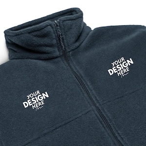 Custom Embroidered Unisex Fleece Jacket Text On Fleece Sleeve Perfect Gift for Men & Women Custom Embroidered Logo Women Personalized Jacket