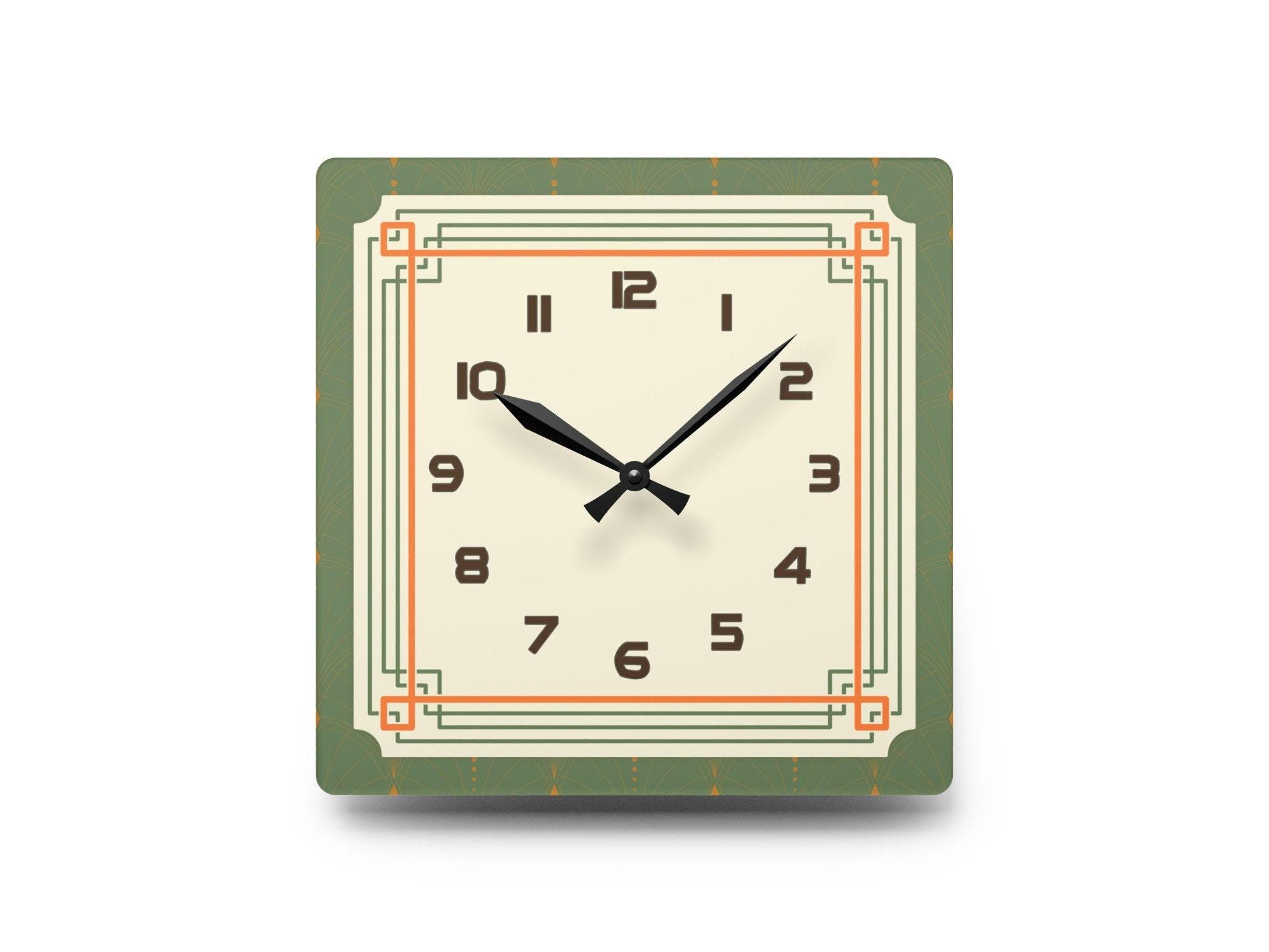 Square wood clock - Etsy 日本 Square wood clock - Etsy 日本