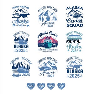 Alaska Cruise 2025 SVG Bundle: Family Vacation Memories (Digital Download