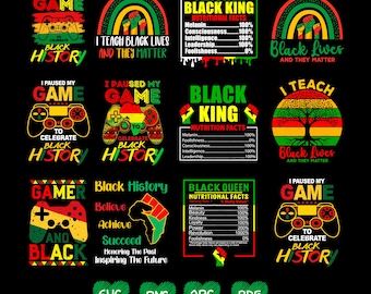 Black History Month 2026 SVG PNG Bundle, Black History Pride PNG, Afro American Png, Black Lives Matter Png, African Leader Black History