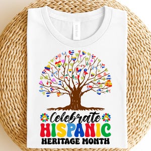 Hispanic Heritage Month Tree Roots SVG PNG Bundle: Latino Flag Design ...