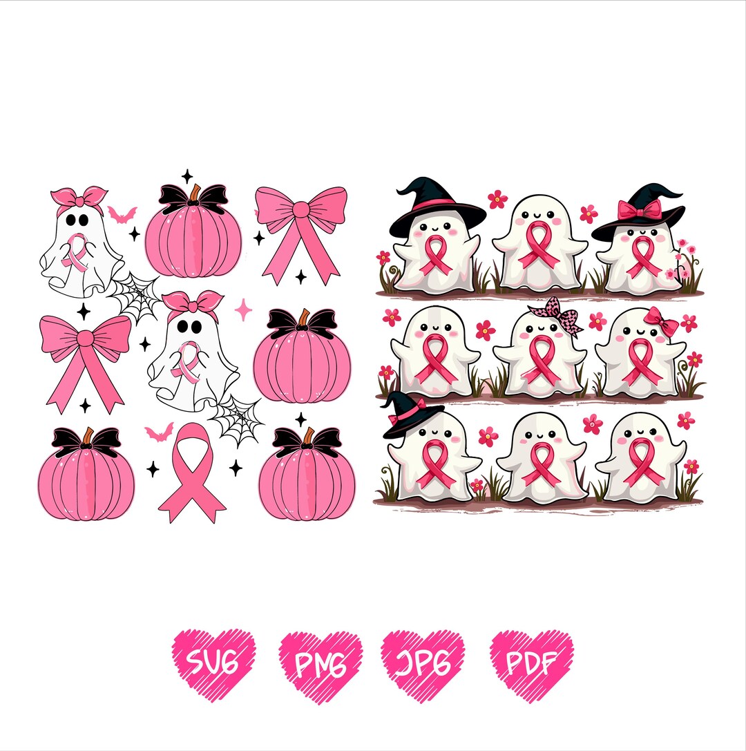 In October We Wear Pink Ghost Svg Png, Halloween in October We Wear ...