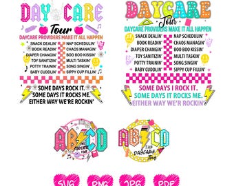 Retro Daycare shirt Svg Png, Daycare Tour Png, Daycare Staff Crew, Childcare Provider Png, Cute Daycare Worker Gift,Funny Toddler Design