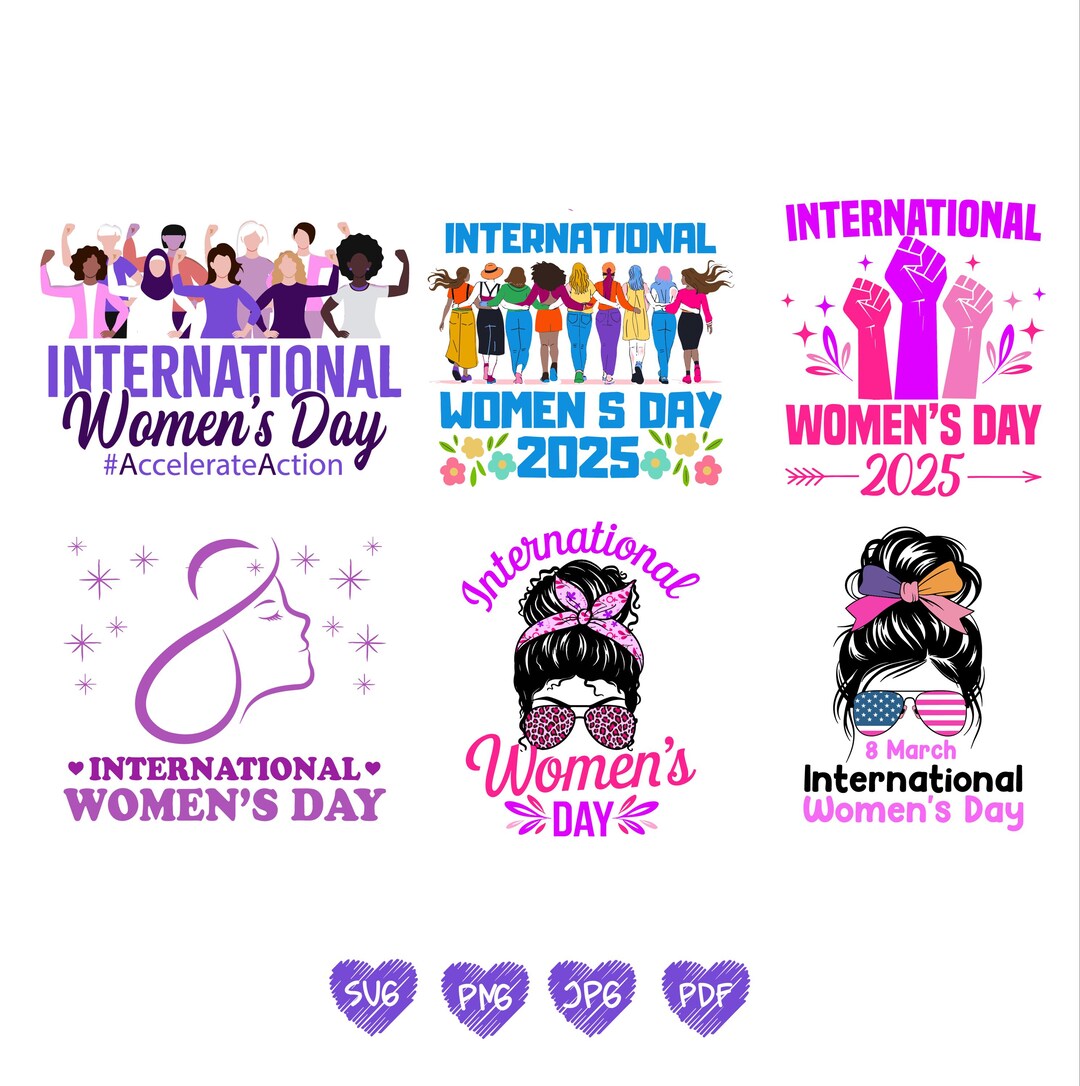 International Women's Day Bundle Svg Png , Women's Day 2025 Svg, 8