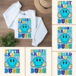 Retro Back to School Bundle: Smiley PNG SVG Designs (Digital Download)