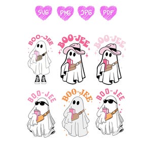 Cute ghost bundle svg png, Halloween svg, coffee png, bougie png, bougie ghost, Bundle Cute ghost drink coffee png, Cute ghost png svg