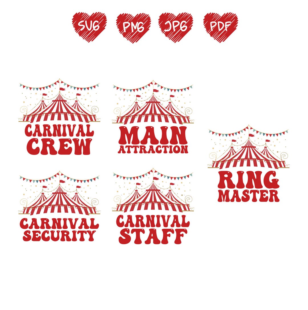 Carnival Birthday Bundle Svg Png, Carnival Theme Birthday Png, Circus ...