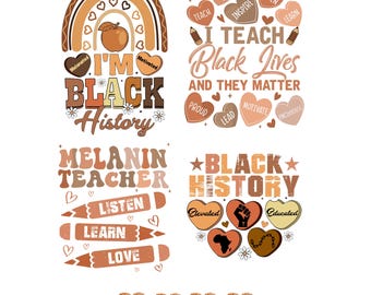 Black History Month 2026 SVG PNG Bundle, Black History Pride Rainbow, Afro American Png, Black Lives Matter Png African Leader Black History