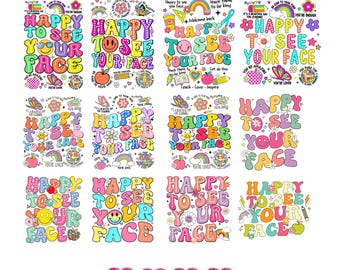 Happy To See Your Face Svg Png, First Day of School, Hello School, Teacher Life Png, Teacher Gift, Back To School Png, Teacher Appreciation