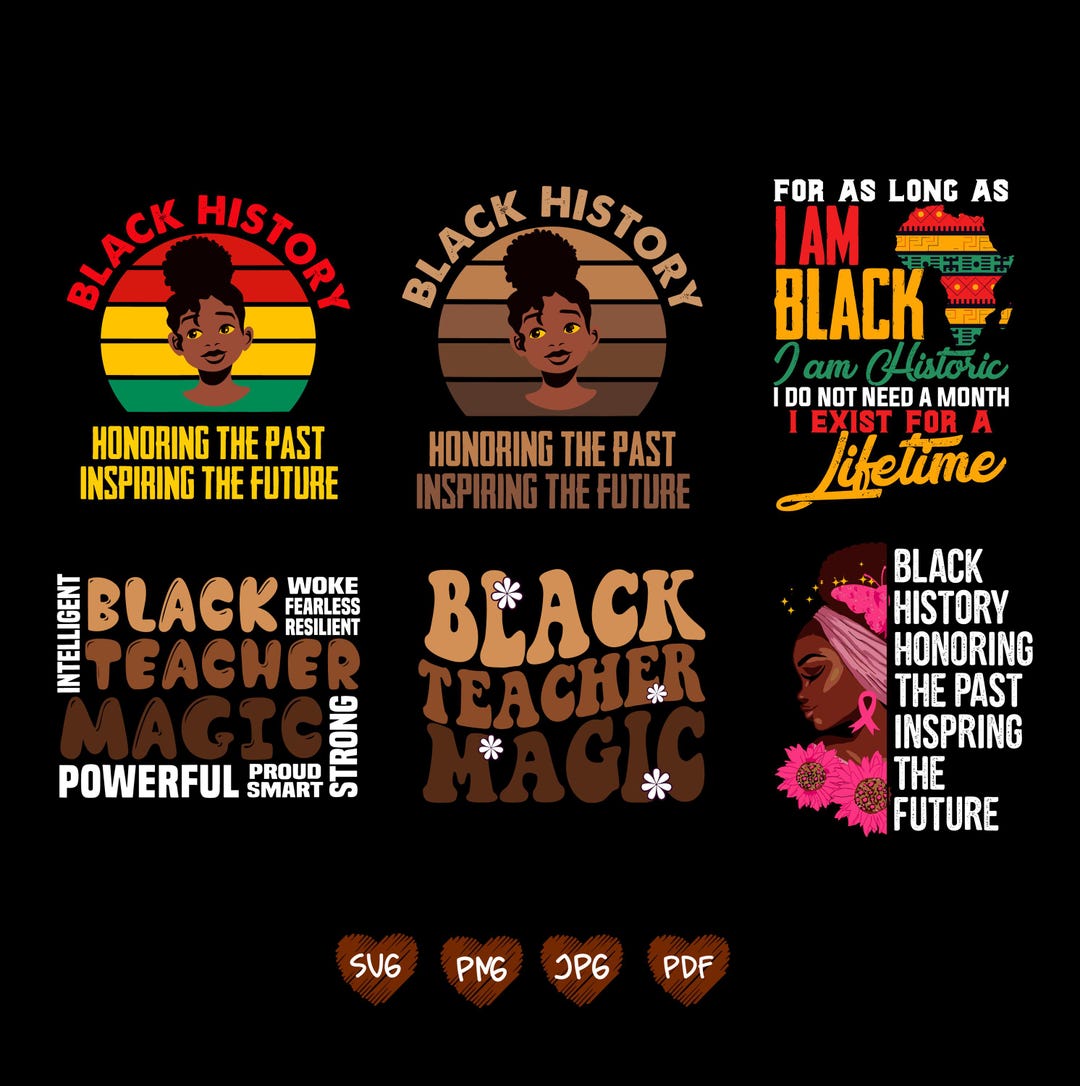 Black History Month 2026 SVG PNG Bundle, Black History Pride PNG, Afro ...