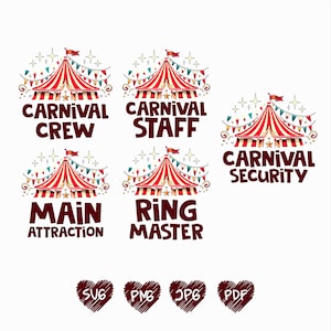 Carnival Birthday Bundle Svg Png, Carnival Theme Birthday Svg, Circus Birthday Shirt, Birthday outfit, Matching Family Carnival Birthday.