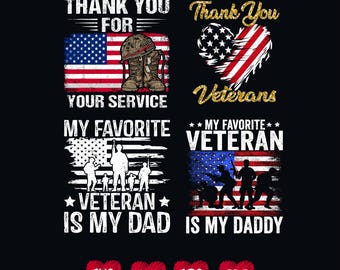 Gracias por su servicio Paquete del Día de los Veteranos Orgulloso Militar Estadounidense Digital Png Svg, Soldado Png Veterano Diseños del Día de los Veteranos del Ejército