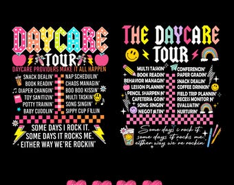 Retro Daycare SVG PNG Bundle: Childcare Staff & Teacher Design (Digital Download