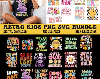 Retro Toddler Png bundle, Retro Kids Png Bundle, Kids Shirt Png, Toddler boy girl shirt, Kids Svg Bundle, Kid Shirt Sublimation, Toddler Svg