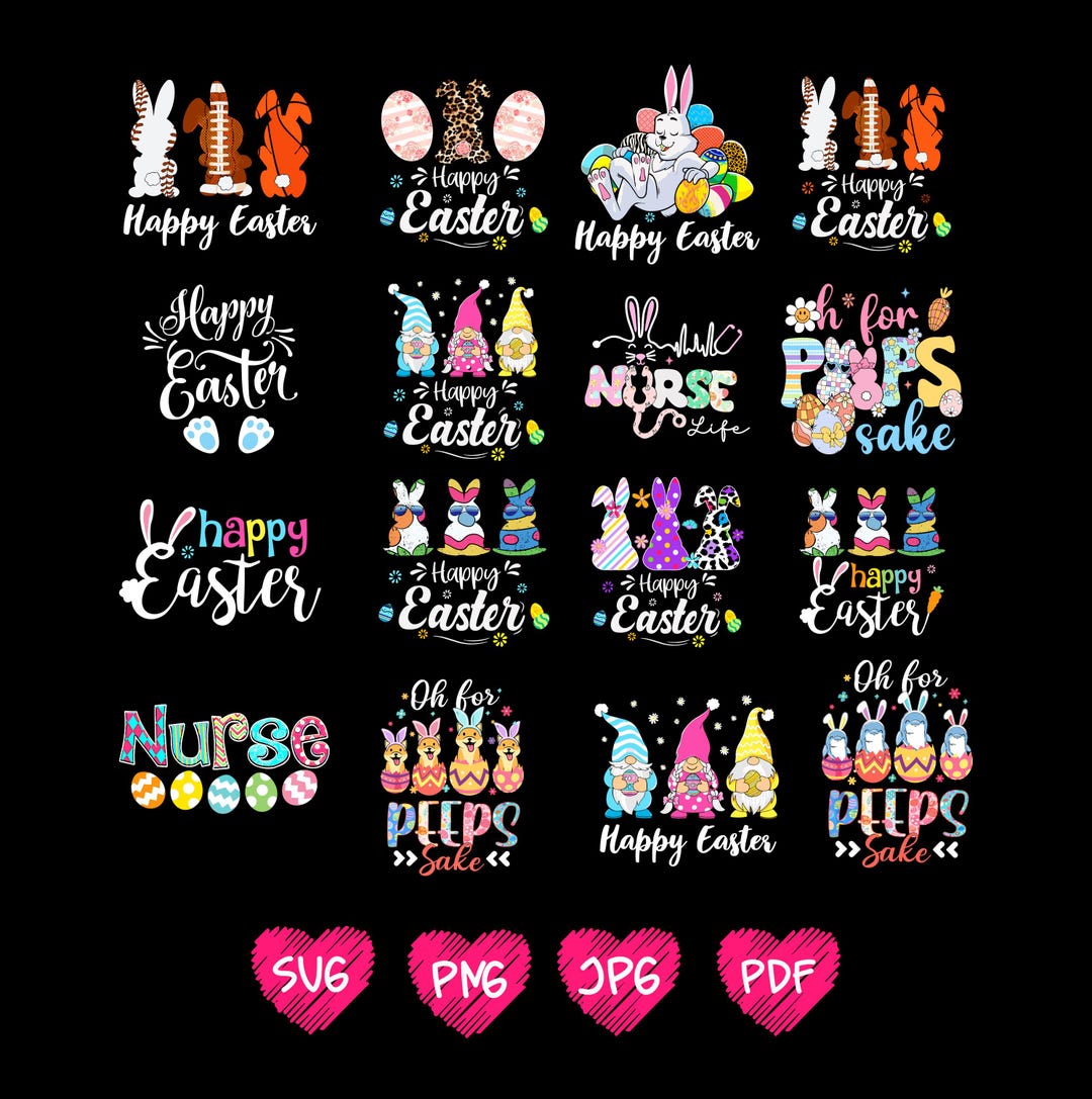 Happy Easter Day Mega Bundle PNG Svg File, Easter Day 2026 Png, Happy ...