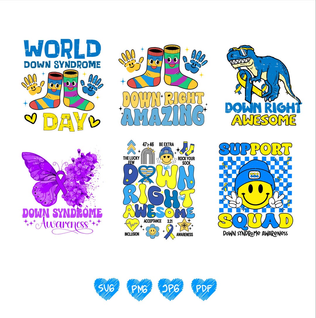 Down Syndrome Png Svg Bundle, Boy Down Syndrome Day 2026, Awareness ...
