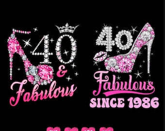 40th Birthday SVG Png Birthday ,40 And Fabulous Png ,40th Birthday SVG, 40th Birthday Shirt,40th Birthday Svg, hello forty, Vintage 1986
