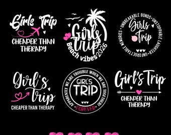 Girls Trip 2026 Png Svg Bundle, Sublimation Summer Trip Vacation png, Girl Friends Vacation 2026 png, Tropical Cruise Trip PNG
