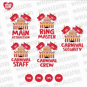 Carnival Birthday Bundle Svg Png, Carnival Theme Birthday Svg, Circus Birthday Shirt, Birthday outfit, Matching Family Carnival Birthday.