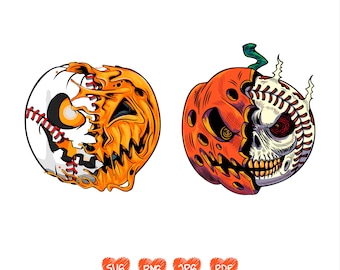 Baseball Design Svg Png, citrouille effrayante Home Run Png, citrouille squelette baseball Png, Happy Halloween Png, téléchargement numérique
