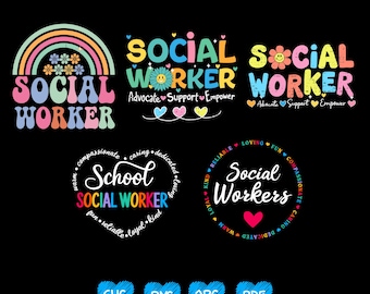 Sozialarbeiter Worte Bundle png svg, Geschenk für Sozialarbeiter png, Sozialarbeiter Sublimation, Sozialarbeit, Sozialarbeiter Wertschätzung Design