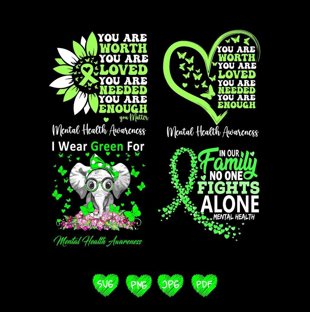 Mental Health Awareness Svg Svg Png Bundle, Mental Illness Support Png ...