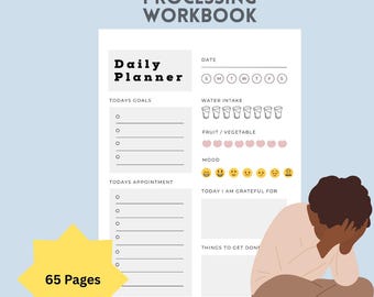 65 - Pack PTSD Trauma Processing Workbook | Digital Mental Health Journal (65 Page)